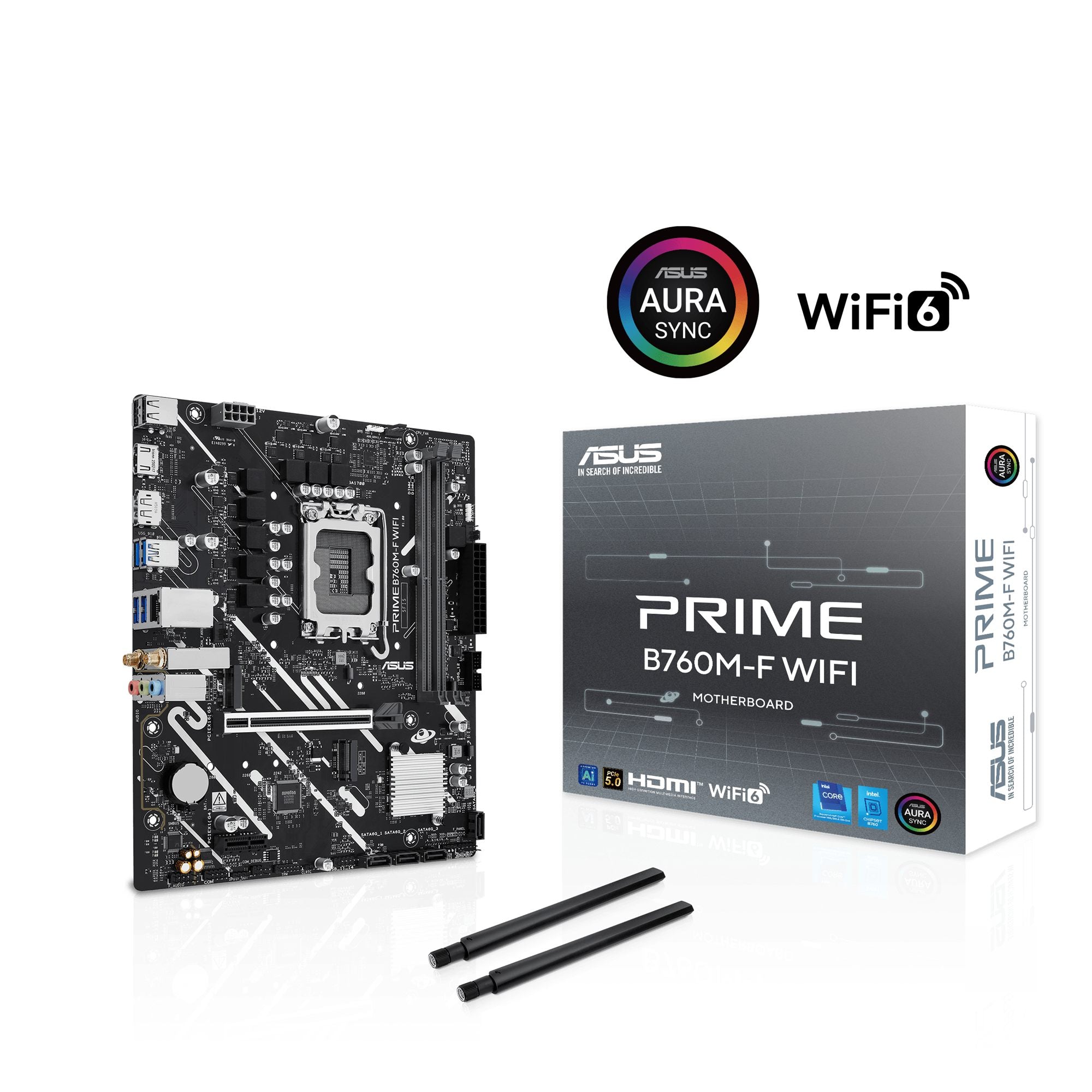 ASUS PRIME B760M-F WIFI LGA 1700 mATX motherboard DDR5 1xHDMI 1xDP 2xM.2 4xSATA