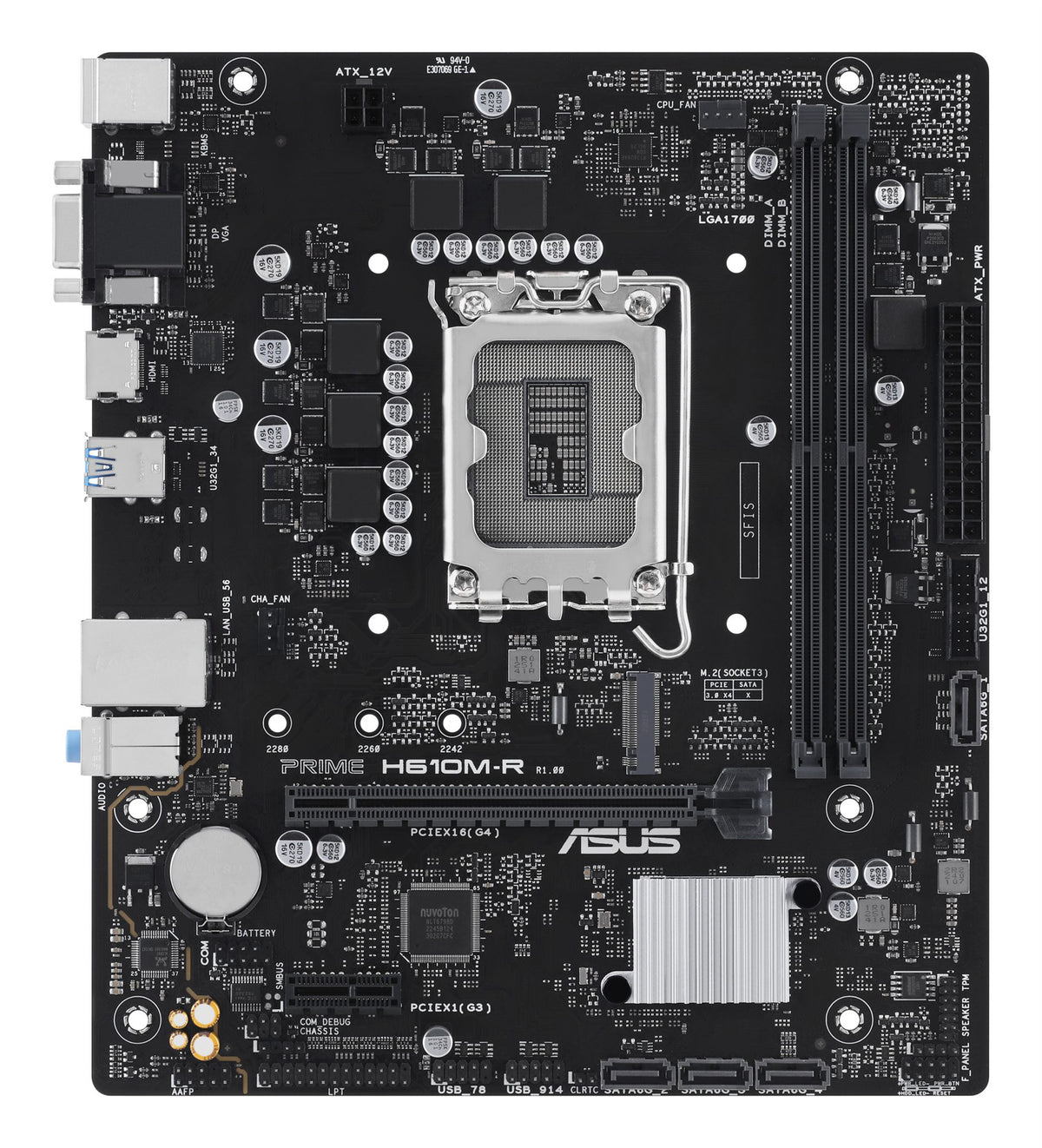 ASUS PRIME H610M-R-SI LGA 1700 2DDR5 microATX 4xSATA MB 1xHDMI 2.1 1xDP 1.4 1xD-Sub 1xM.2
