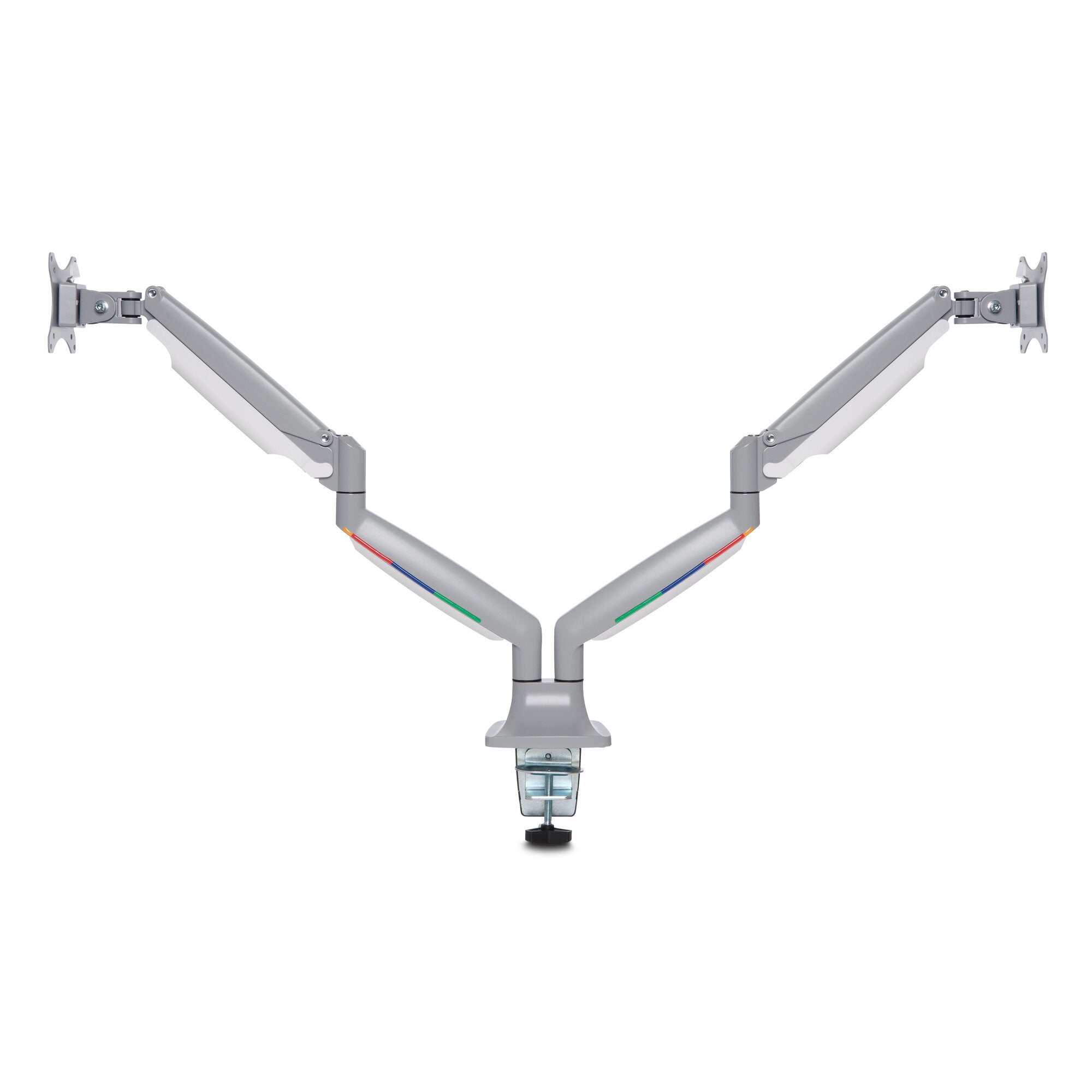 One-touch Height Adjust dual monitor arm