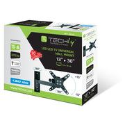 Techly ICA-LCD 105BK Support mural pour TV 13-30" LED/LCD 15kg pivotant inclinable