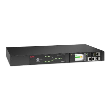 APC Automatic transfer switch Rack AC 230V 3840VA 1-phase USB Ethernet 10/100/1000 output connectors 1 1U 2.43m cord Black