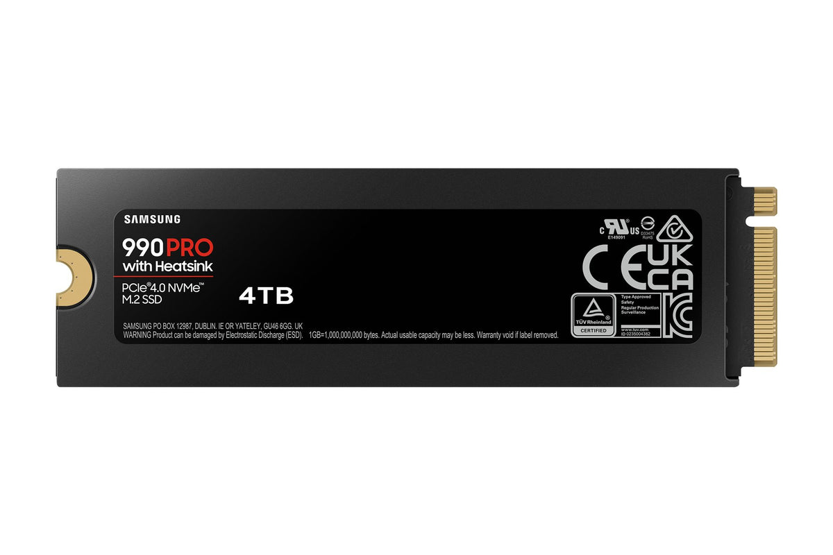 Samsung MZ-V9P4T0GW 4 To 990 Pro M2 SSD 7450 Mo/s Lecture 6900 Mo/s Écriture