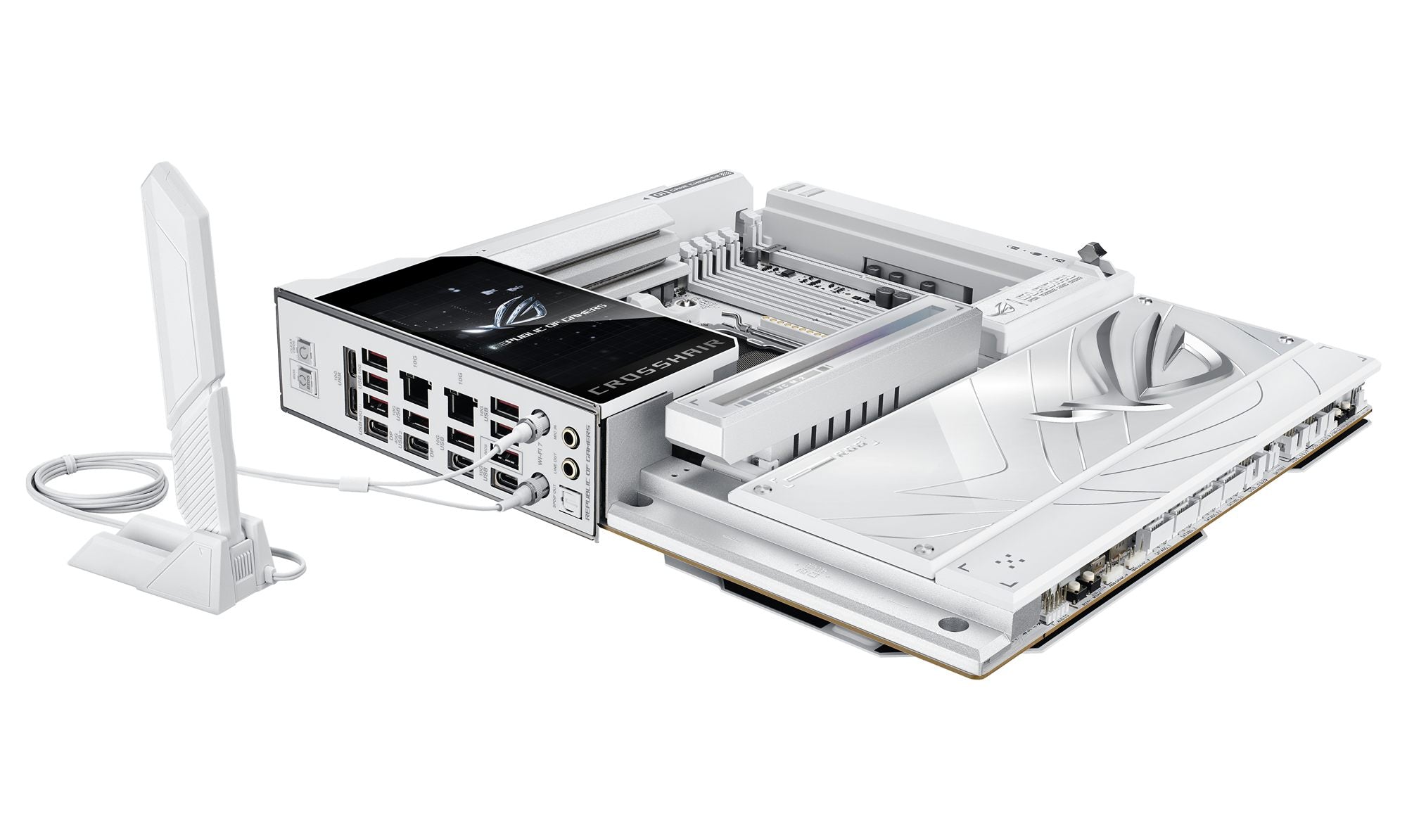 ASUS ROG CROSSHAIR X870E GLACIAL AM5 DDR5 ATX motherboard 2xPCIe 5.0 7xM.2