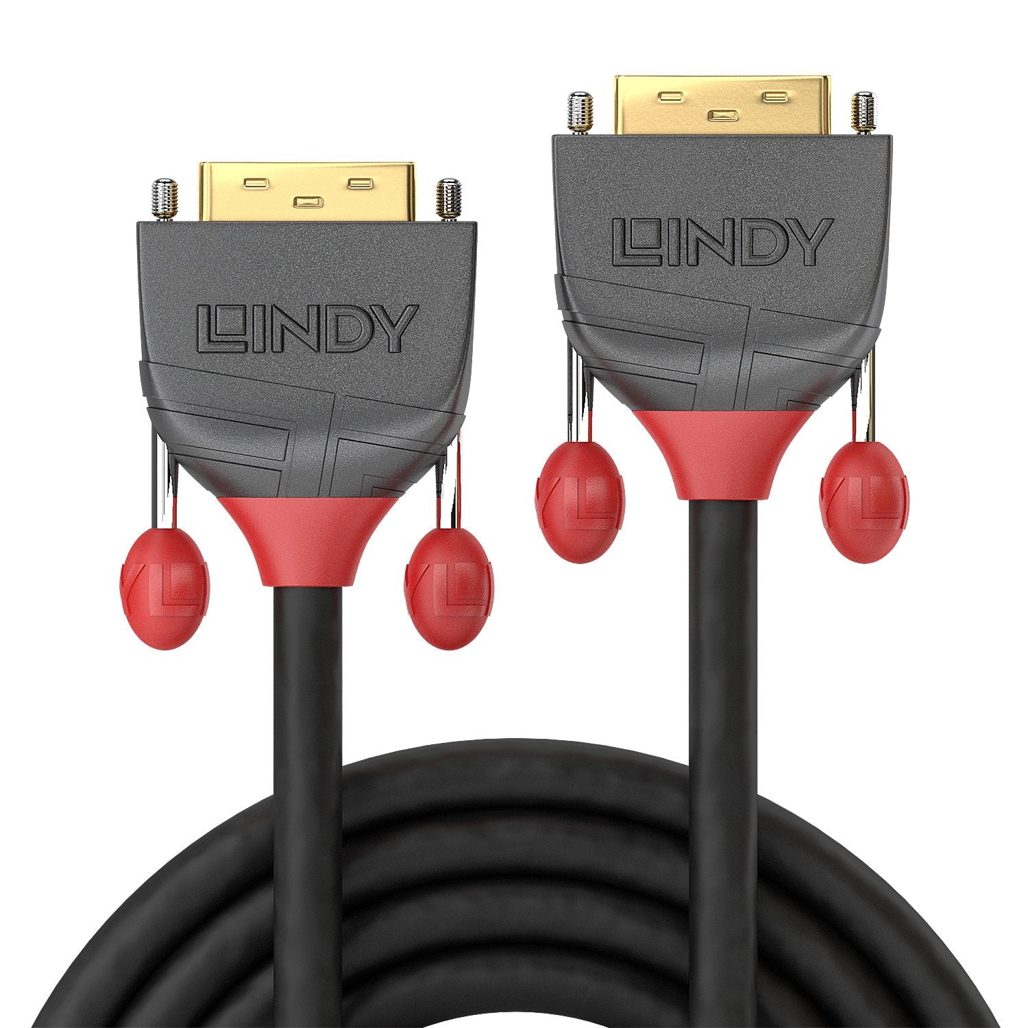 LINDY 10m DVI-I Cable M/M Anthra Line DVI-I 18+5 Single Link Digital + Analogue