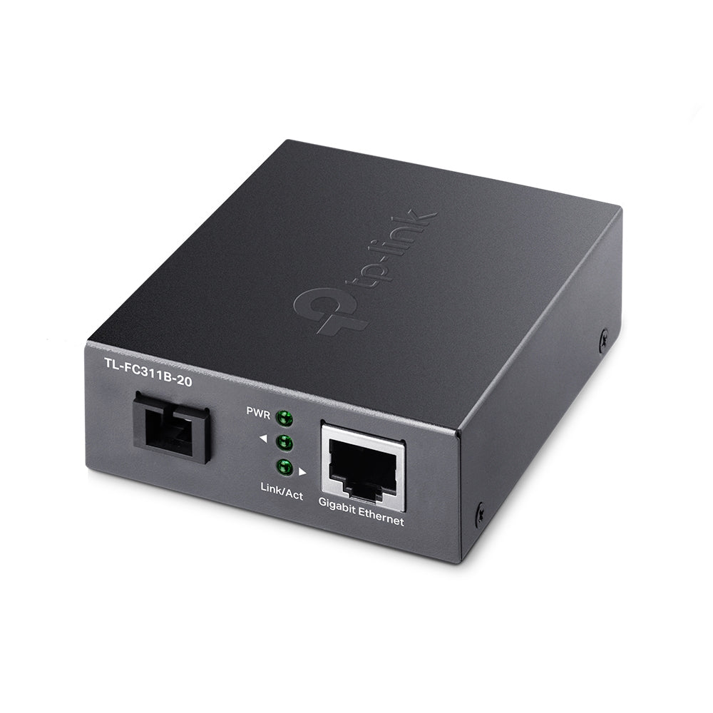 TP-LINK Omada 10/100/1000 Mbps RJ45 to 1000 Mbps Single-mode SC WDM Bi-Directional Fiber Converter