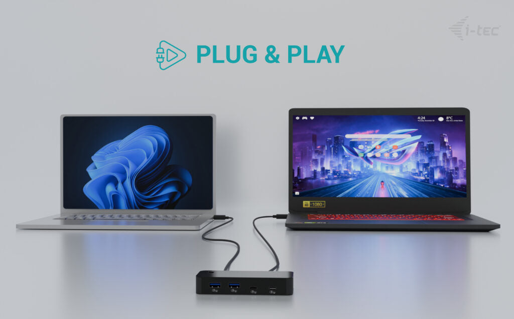 I-TEC Universal KVM HUB 2x USB-C 3.2 Gen.1 + 2x USB-A 3.2 Gen.1 1x USB-C power-in