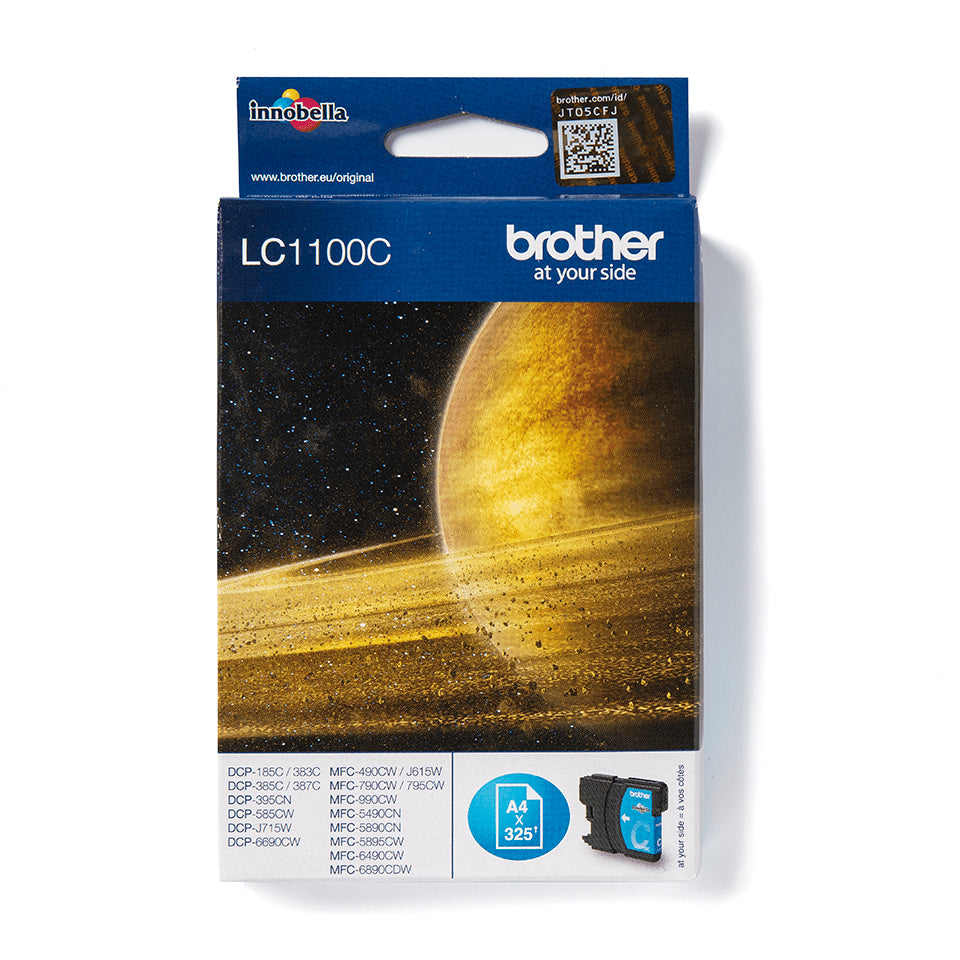 BROTHER LC-1100 cartouche d encre cyan capacité standard 5.5ml 325 pages pack de 1