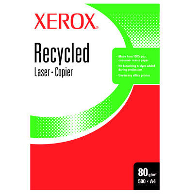 <p>Papier recyclé XEROX A4 | 500 feuilles, 80g/m2, blanc [003R91165]</p>
