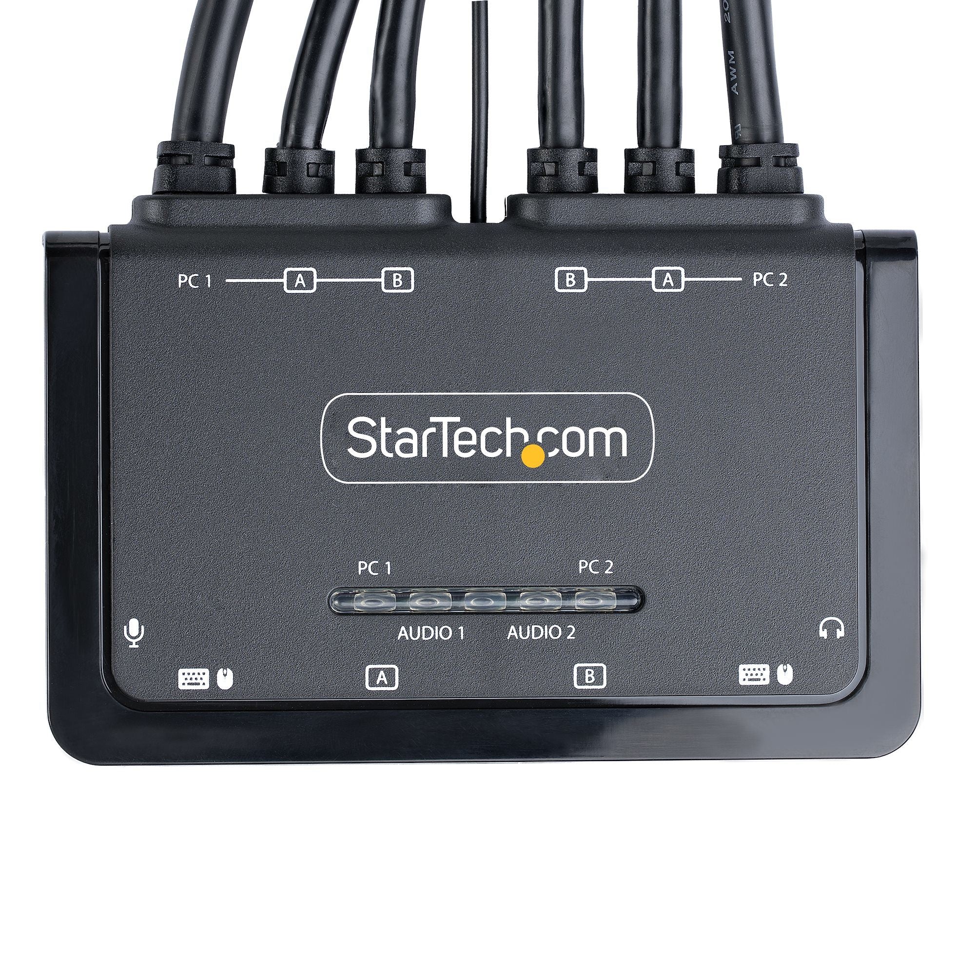 2-Port Dual-Monitor Cable KVM Switch