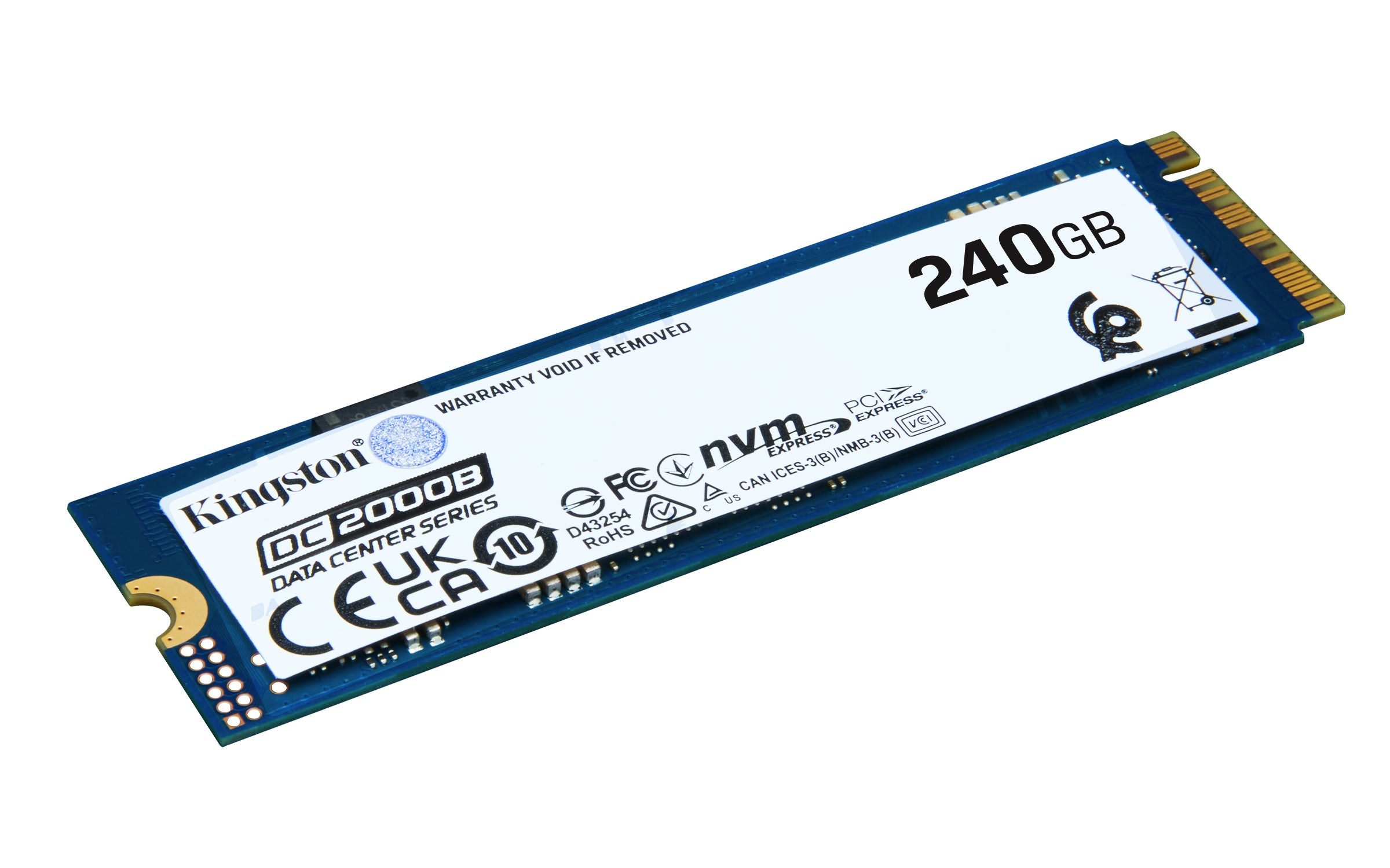 KINGSTON 240Go DC2000B PCIe 4.0 M.2 2280 Enterprise SSD No Heatsink