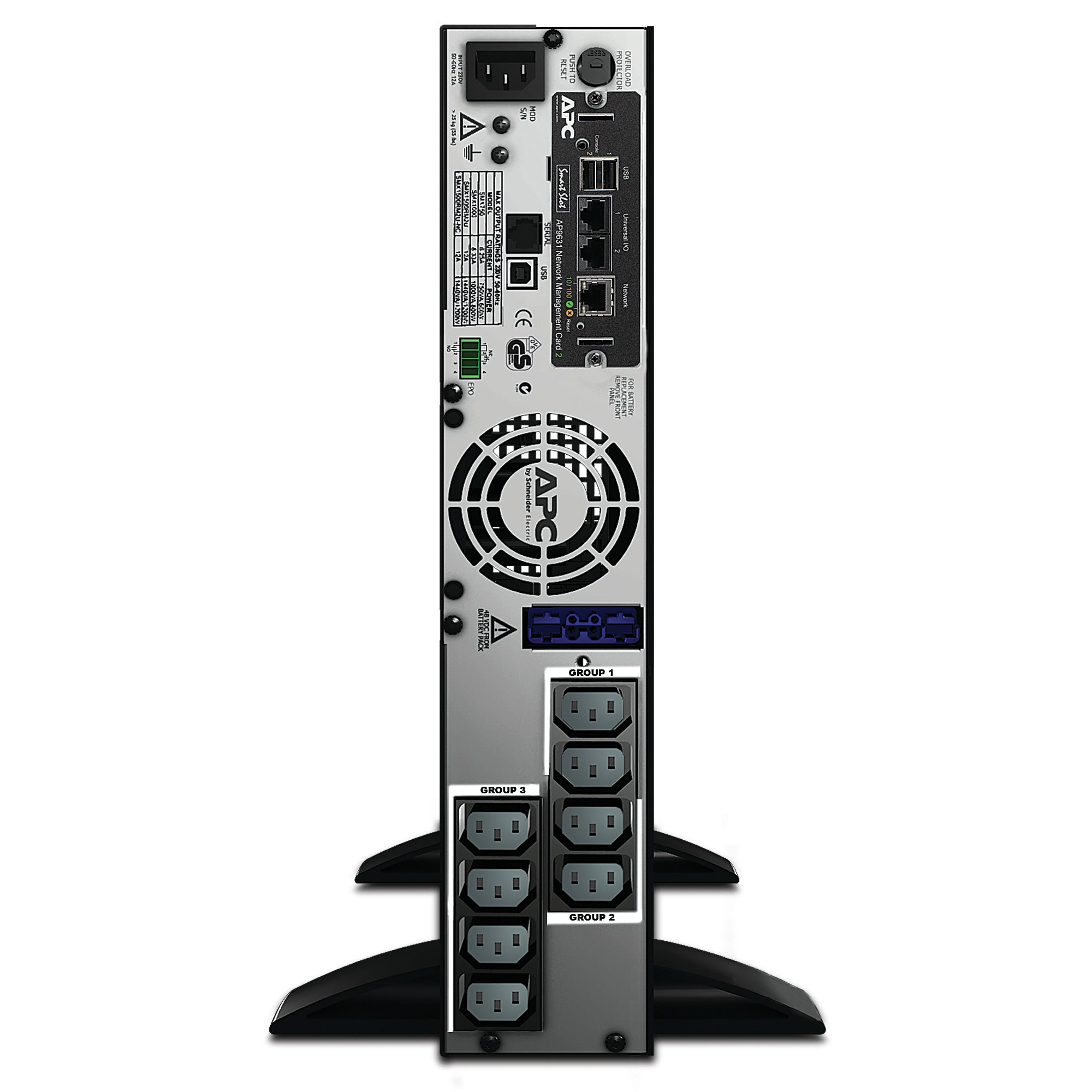 APC Smart-UPS X 1500 Rack/Tower LCD UPS Rack AC 230V 1200Watt 1500VA Ethernet RS-232 USB output connectors 8 2U Black