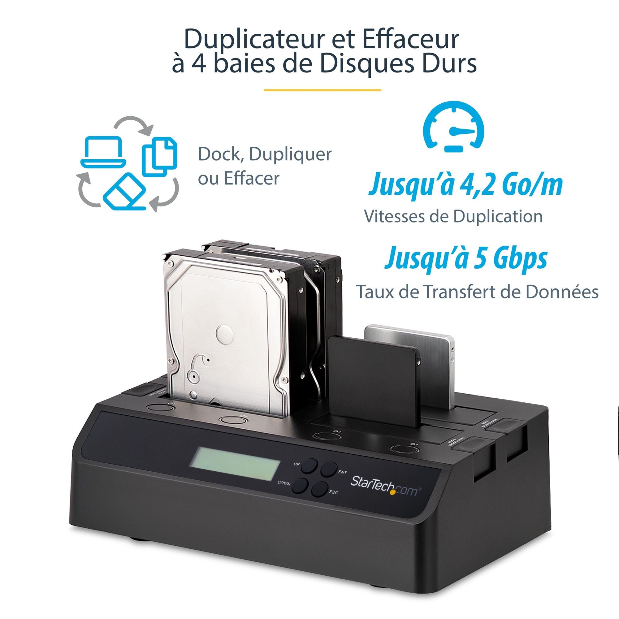 USB 3 eSATA SATA 1:3 HDD Duplicator Dock