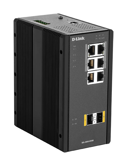 D-LINK 8 Port L2 Managed Switch with 6 x 10/100/1000BaseTX ports 4 PoE & 2 x 100/1000BaseSFP ports