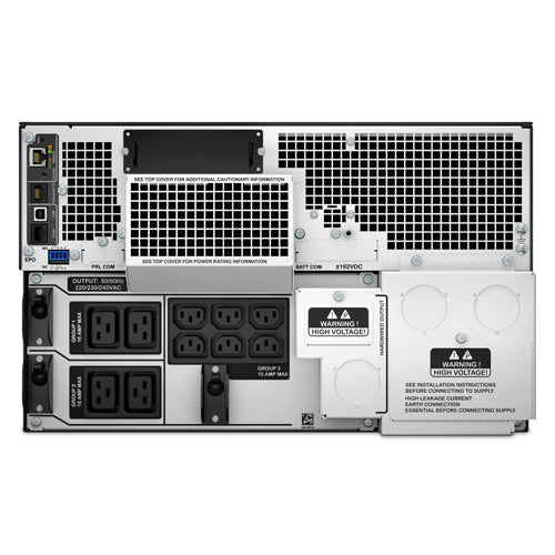 APC Smart-UPS SRT 8000VA RM UPS rack-mountable AC 230V 8000Watt 8000VA Ethernet 10/100 USB output connectors 14 6U Black