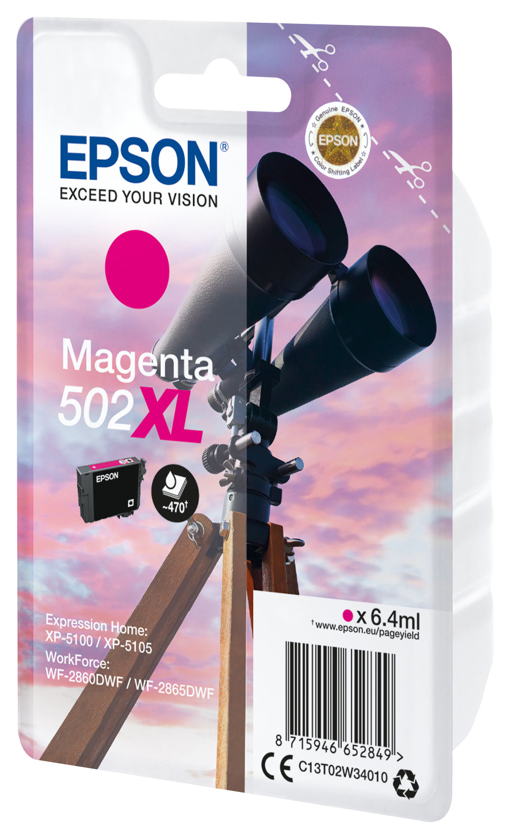 EPSON 1LB Singlepack Magenta 502XL Ink