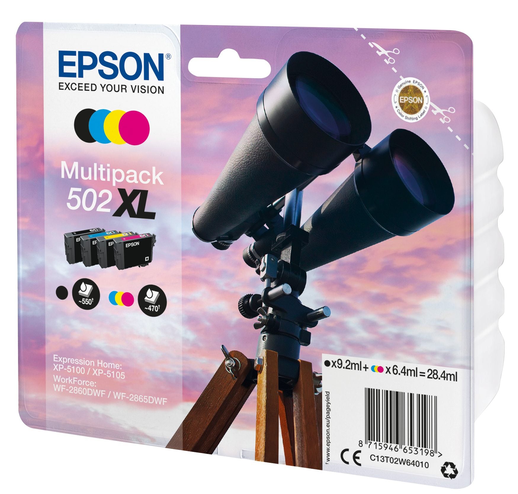 EPSON 1LB Multipack 4-colours 502XL Ink SEC w/s