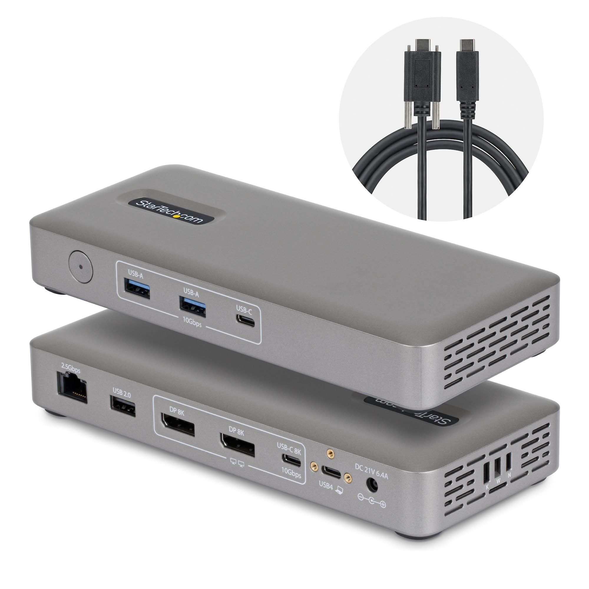 Dual-DP USB4 Dock 100W PD Driverless