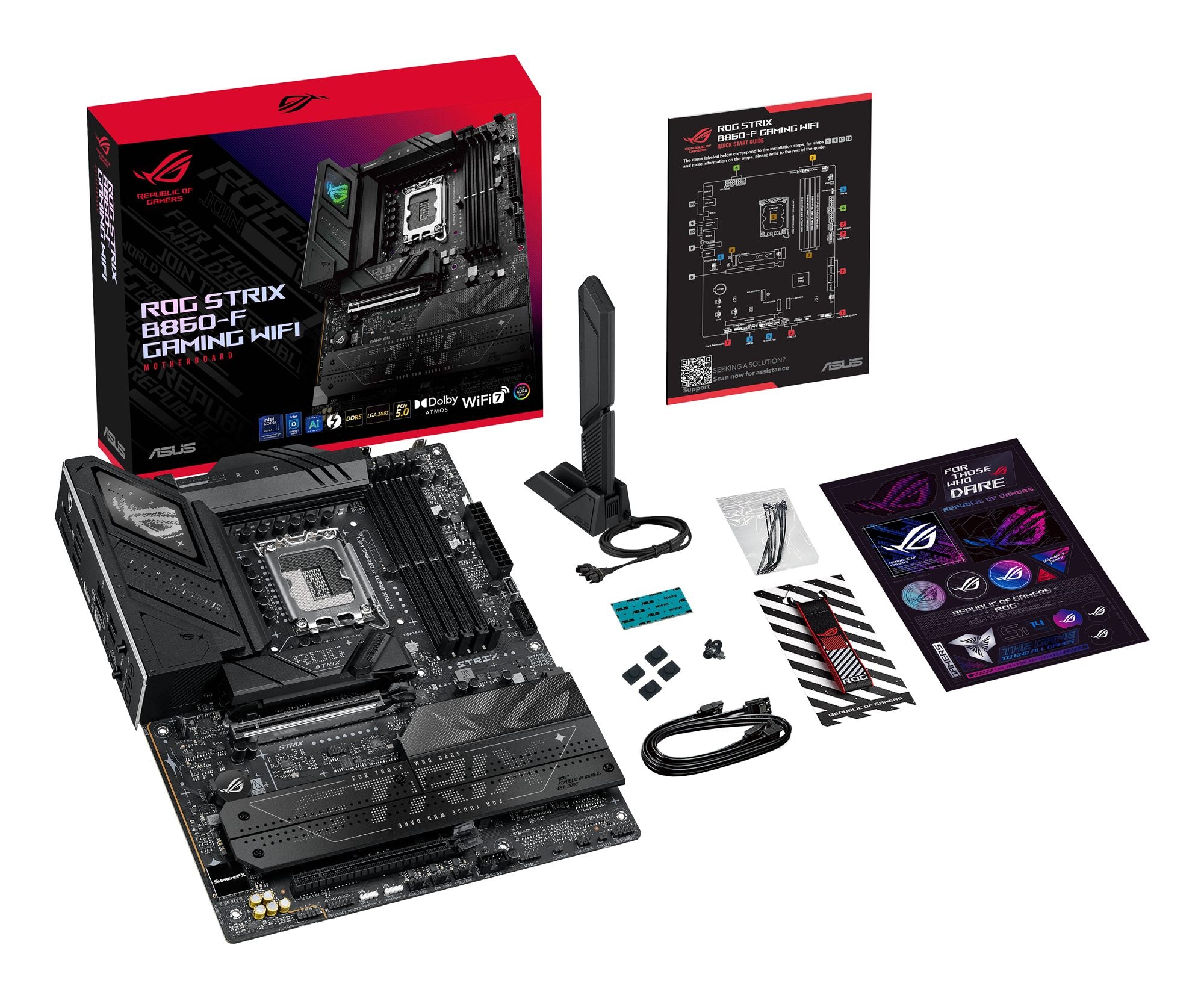 ASUS ROG STRIX B860-F GAMING WIFI LGA1851 DDR5 ATX MB 1xHDMI 1xDP 4xM.2 4xSATA