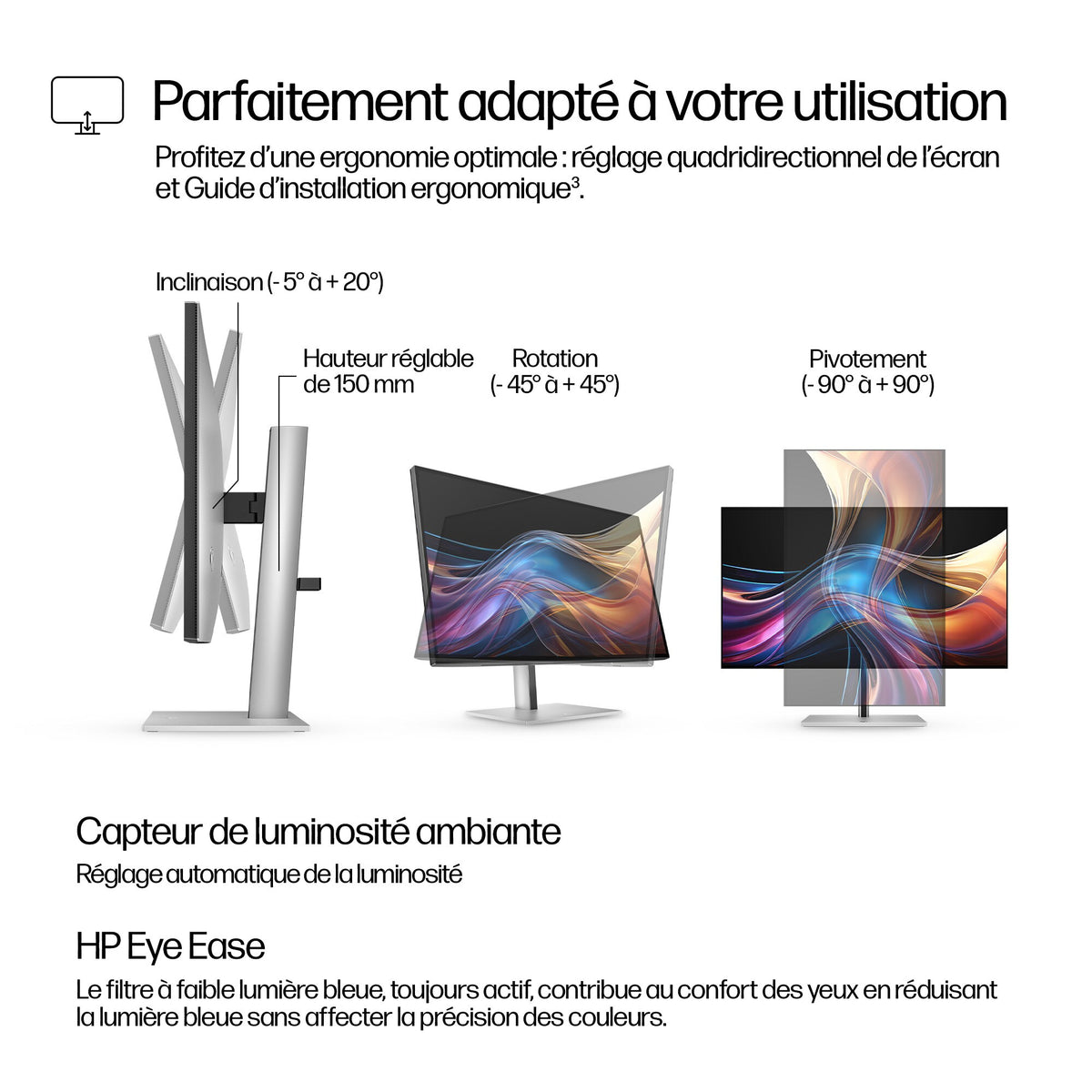HP Écran  Series 7 Pro - 727pq QHD 27p 2560 x 1440 HDMI DP 3/3/0