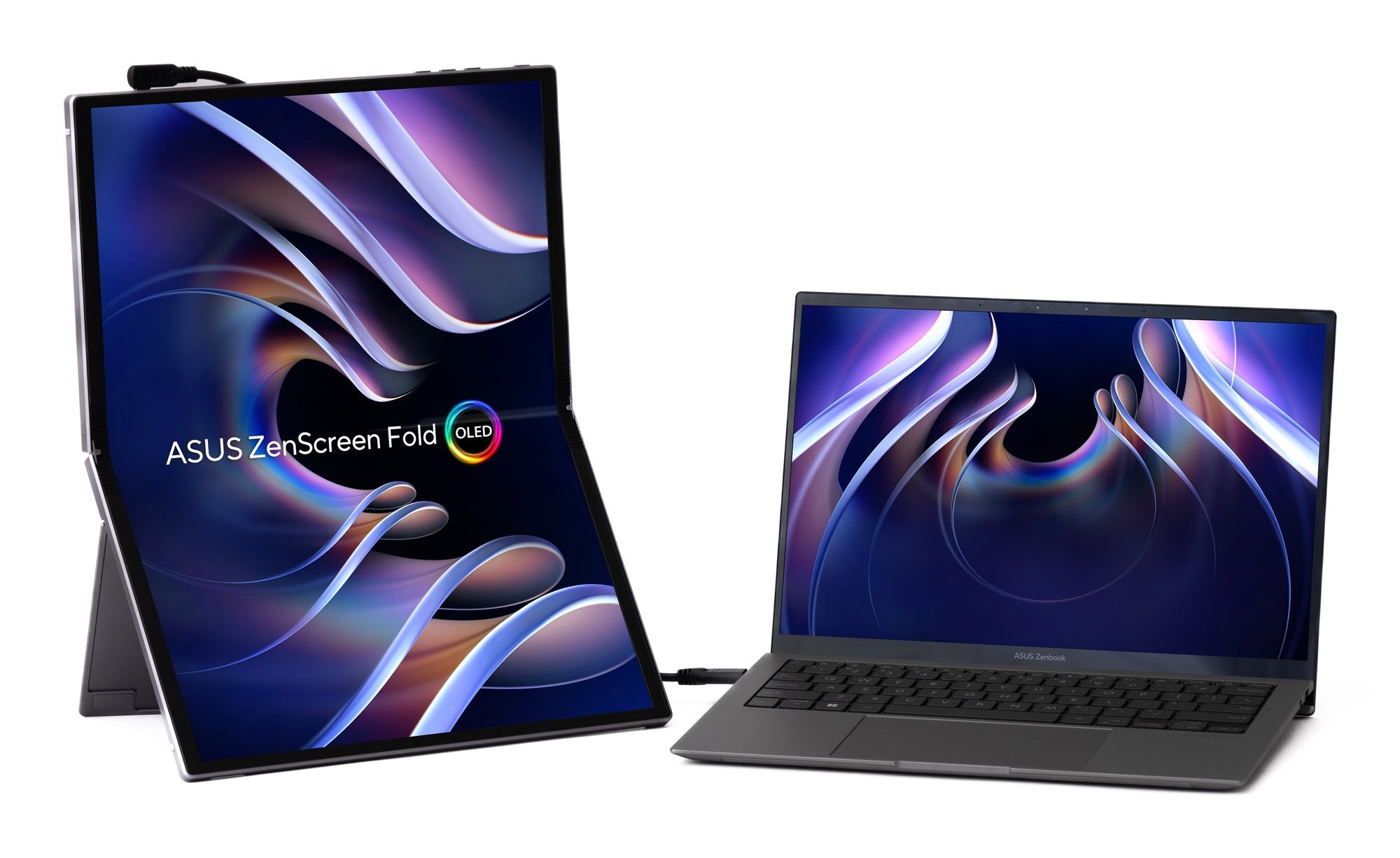 "ASUS ZenScreen Fold OLED MQ17QH écran plat de PC 43,9 cm (17.3"") 2560 x 1920 pixels Quad HD Argent"