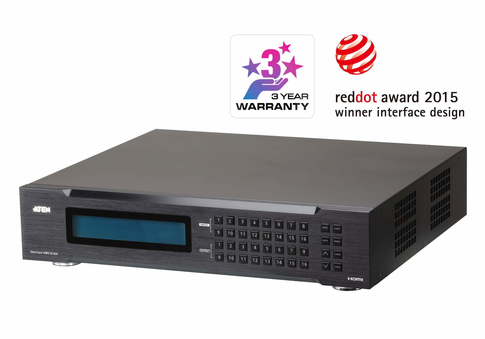 ATEN PREMIUM VM51616H matrice/mur d images HDMI 16x16