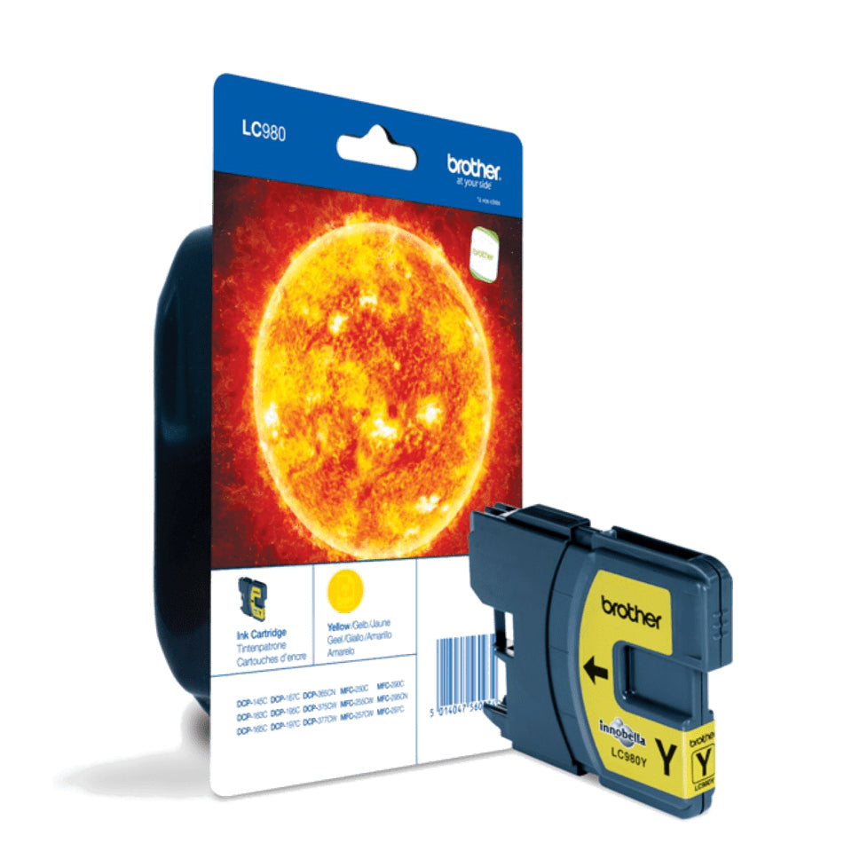 BROTHER LC-980 cartouche d encre jaune capacité standard 5.5ml 260 pages 1-pack blister sans alarme