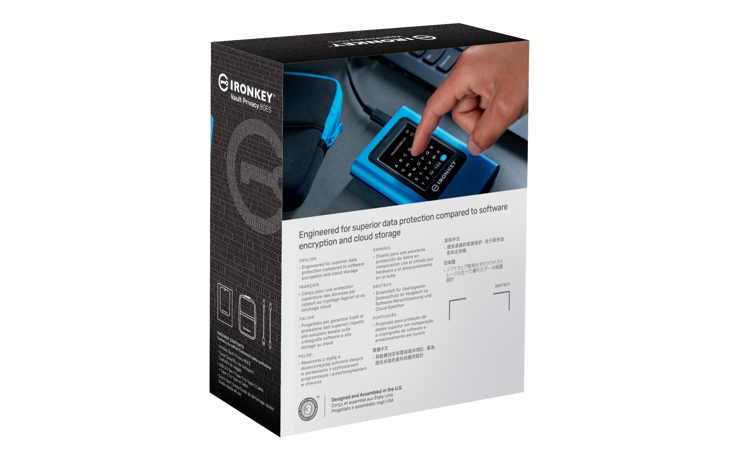 KINGSTON 7680Go IronKey Vault Privacy 80 XTS-AES 256-bit Encrypted External SSD