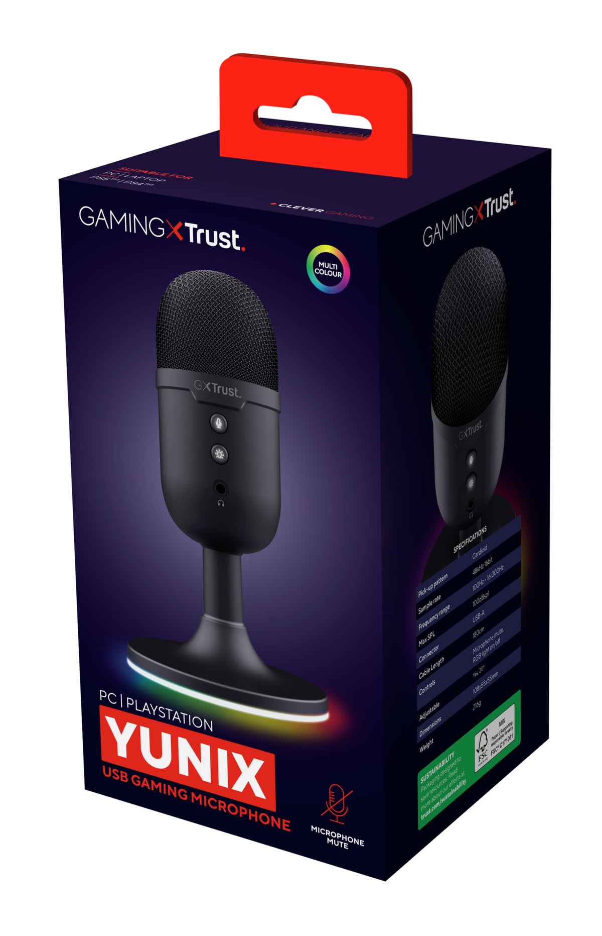 TRUST Microphone streaming YUNIX - Black