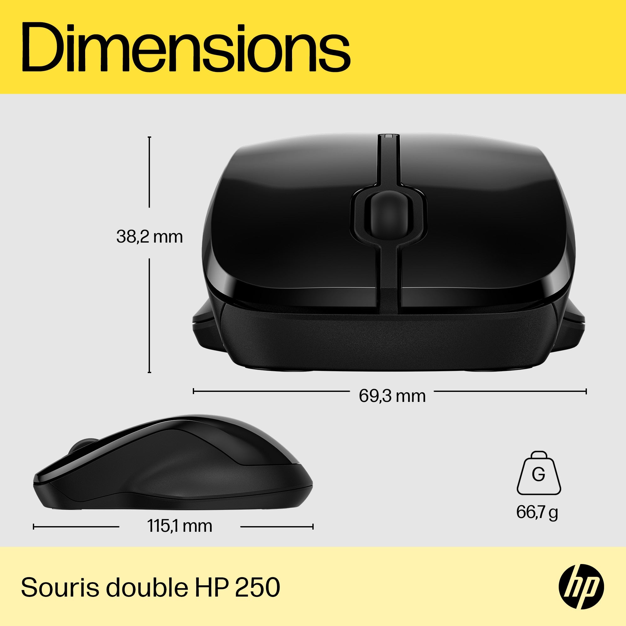 HP 250 Dual Wireless Mouse