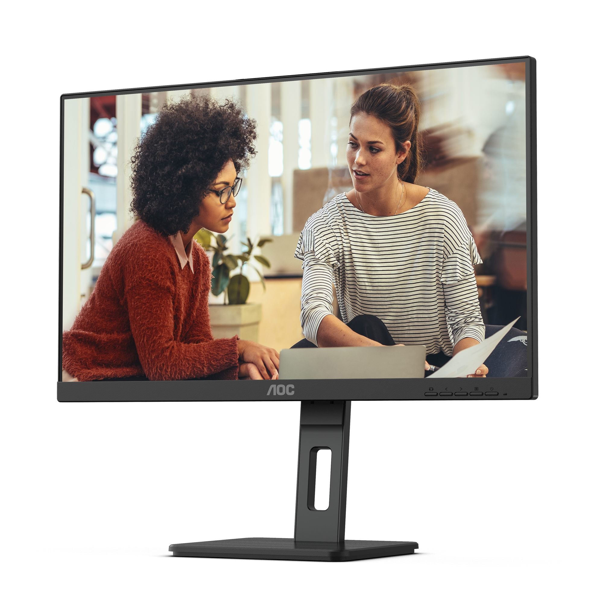 AOC 24E3QAF Écran LED - 24" - 1920 x 1080 Full HD (1080p) @ 75 Hz - IPS - 1000:1 - 4 ms - HDMI, VG DP , HAS pivot Haut- parleurs