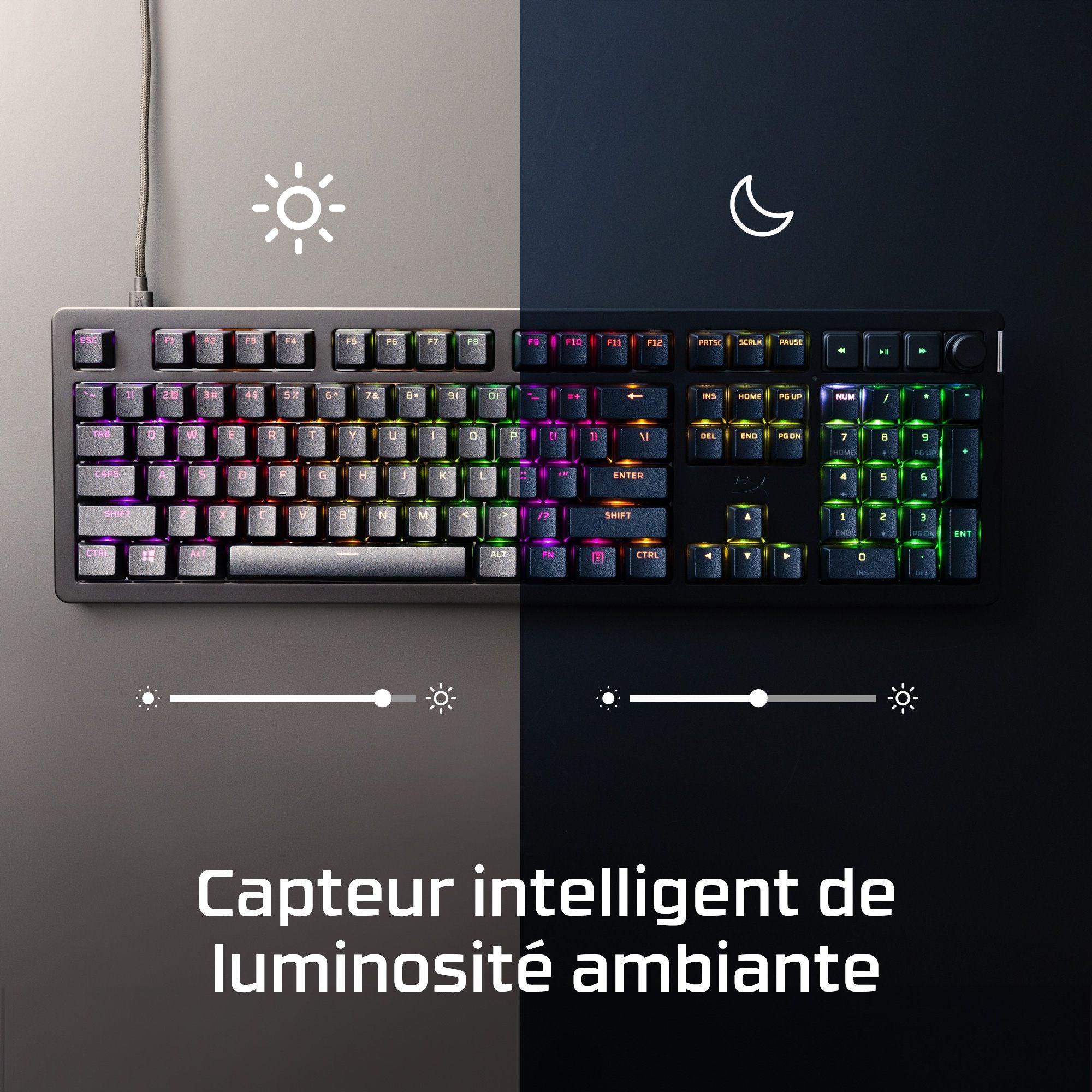 Clavier mécanique HyperX Alloy Rise RGB - Interrupteurs linéaires HyperX - QWERTY US INT