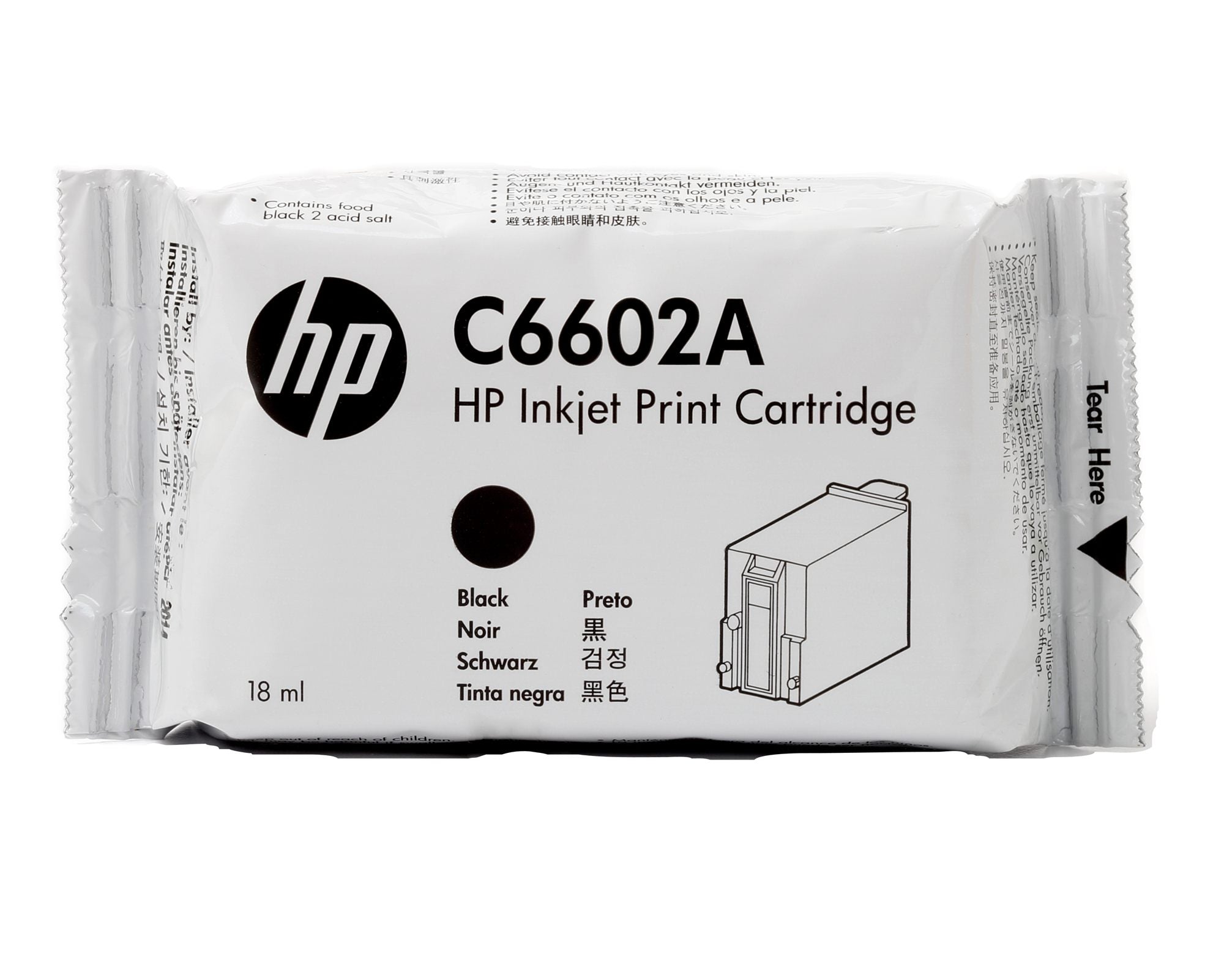 HP original TIJ 1.0 original Ink cartridge C6602A black standard capacity 1-pack