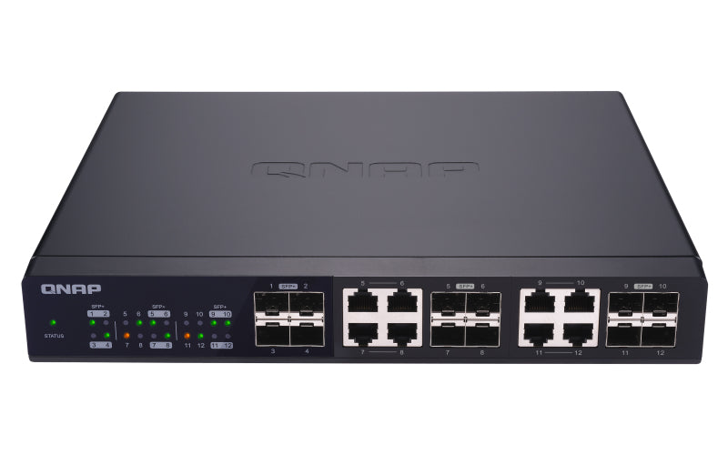 Switch Qnap 10GbE QSW-1208-8C - 8x 10GbE SFP+/RJ45 + 4x SFP+ 10 GbE - Non manage