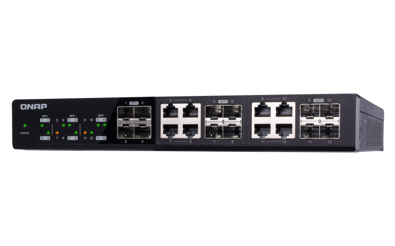 Switch Qnap 10GbE QSW-1208-8C - 8x 10GbE SFP+/RJ45 + 4x SFP+ 10 GbE - Non manage