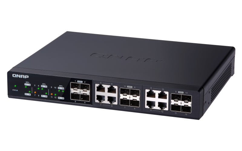 Switch Qnap 10GbE QSW-1208-8C - 8x 10GbE SFP+/RJ45 + 4x SFP+ 10 GbE - Non manage