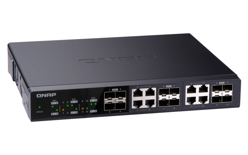 Switch Qnap 10GbE QSW-1208-8C - 8x 10GbE SFP+/RJ45 + 4x SFP+ 10 GbE - Non manage