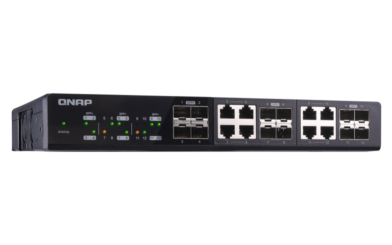 Switch Qnap 10GbE QSW-1208-8C - 8x 10GbE SFP+/RJ45 + 4x SFP+ 10 GbE - Non manage