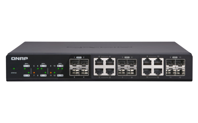 Switch Qnap 10GbE QSW-1208-8C - 8x 10GbE SFP+/RJ45 + 4x SFP+ 10 GbE - Non manage