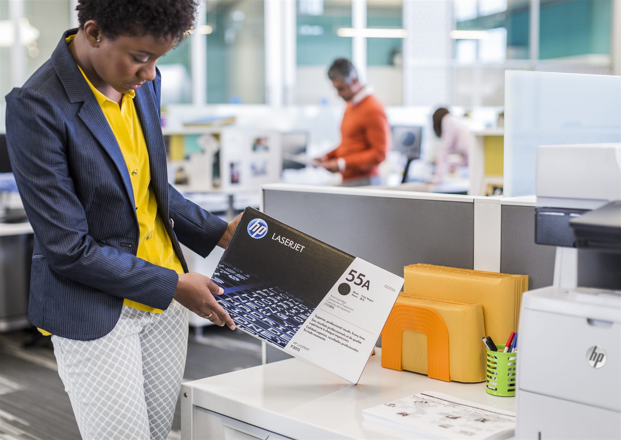 HP 55A original LaserJet Toner cartridge CE255A black standard capacity 6.000 pages 1-pack