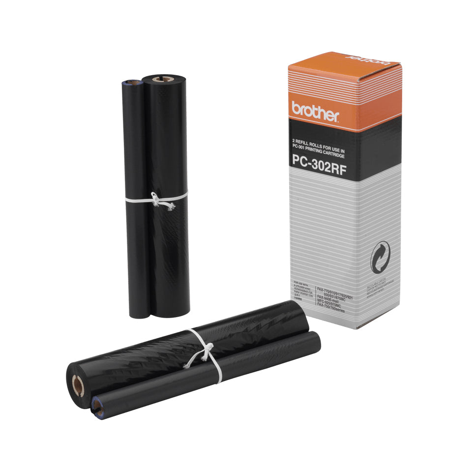 BROTHER PC-302RF rouleau de transfert noir 235 pages refill pack de 2