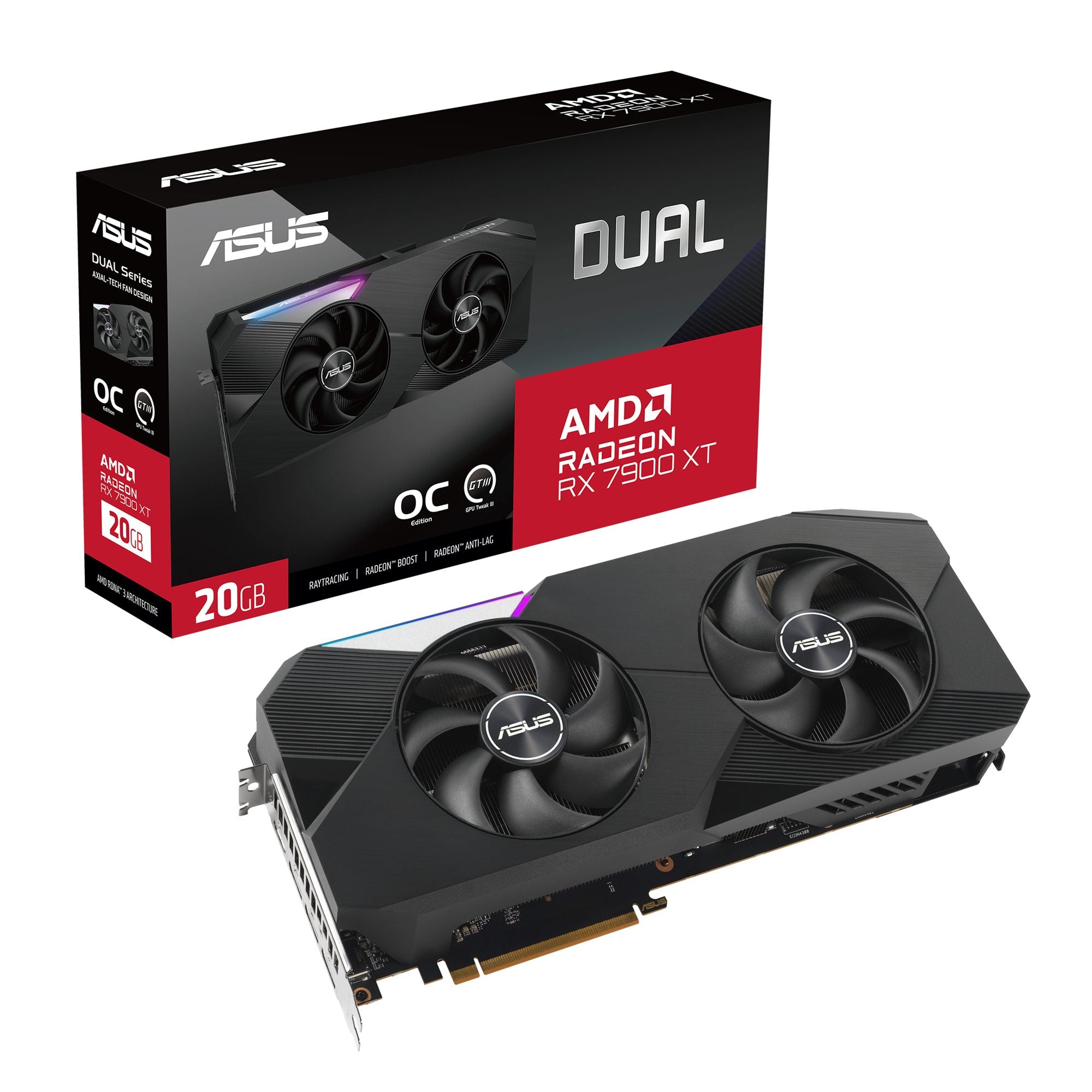 ASUS Dual Radeon RX 7900 XT OC Edition 20Go GDDR6 PCIe 4.0 HDMI 2.1 DisplayPort 2.1