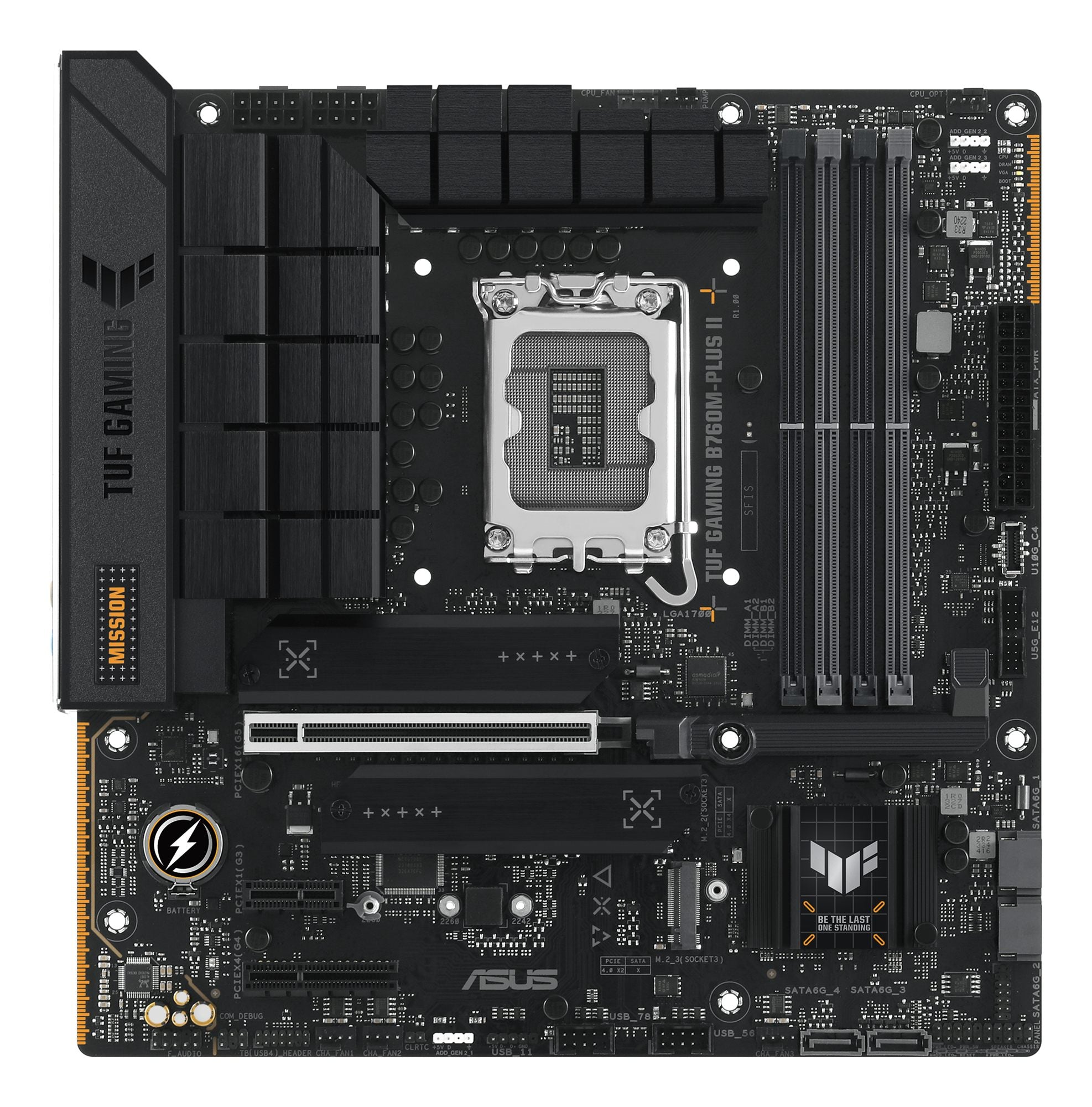 ASUS TUF GAMING B760M-PLUS II LGA 1700 4xDDR5 microATX 4xSATA MB 1xHDMI 1xDP 3xM.2