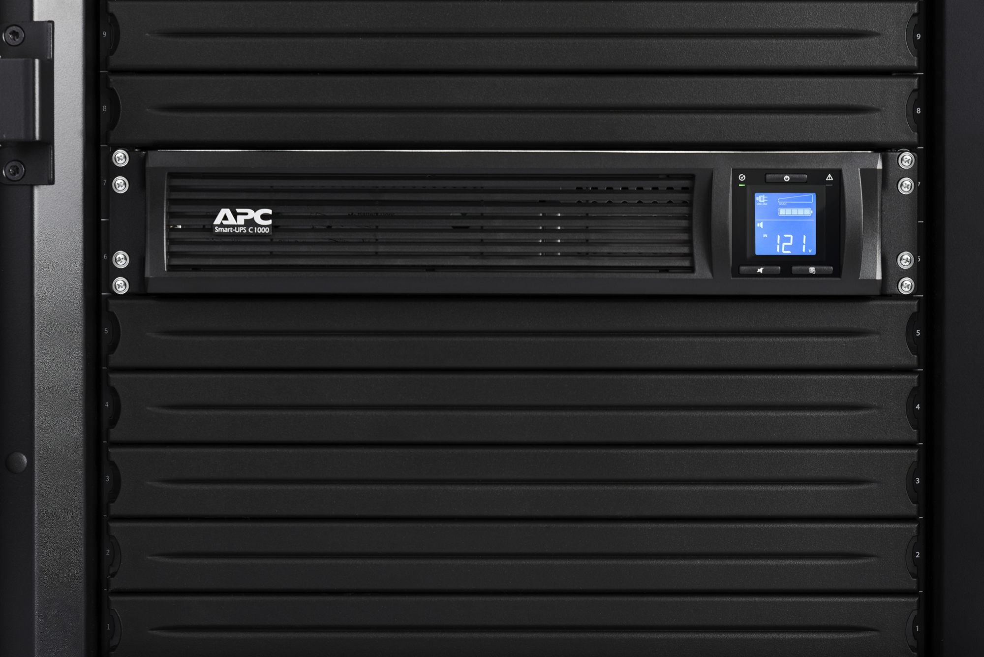 APC Smart-UPS C UPS rack-mountable AC 230V 600Watt 1000VA USB serial output connectors 4 2U Black with APC SmartConnect