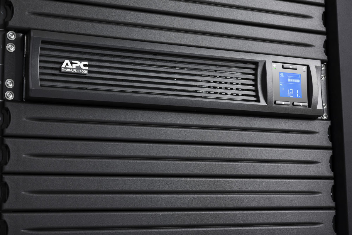 APC Smart-UPS C UPS rack-mountable AC 230V 600Watt 1000VA USB serial output connectors 4 2U Black with APC SmartConnect
