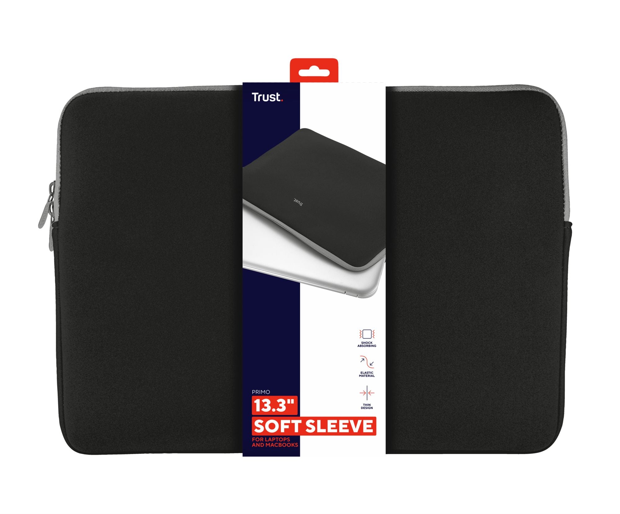 TRUST Housse de protection PRIMO pour ordinateur portable 13.3p - noire