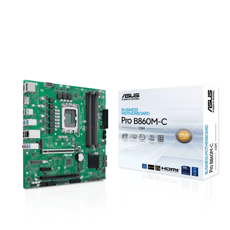 ASUS PRO B860M-C-CSM Intel LGA 1851 mATX motherboard DDR5 PCIe 5.0 2xM.2 1xHDMI 2xDisplayPort