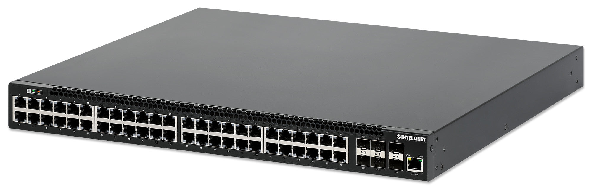 Intellinet 562041 commutateur réseau Géré Gigabit Ethernet (10/100/1000) Connexion Ethernet, supportant l'alimentation via ce port (PoE) Noir