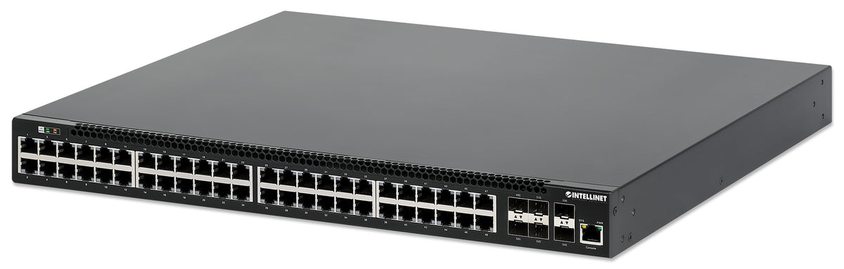 Intellinet 562041 commutateur réseau Géré Gigabit Ethernet (10/100/1000) Connexion Ethernet, supportant l'alimentation via ce port (PoE) Noir