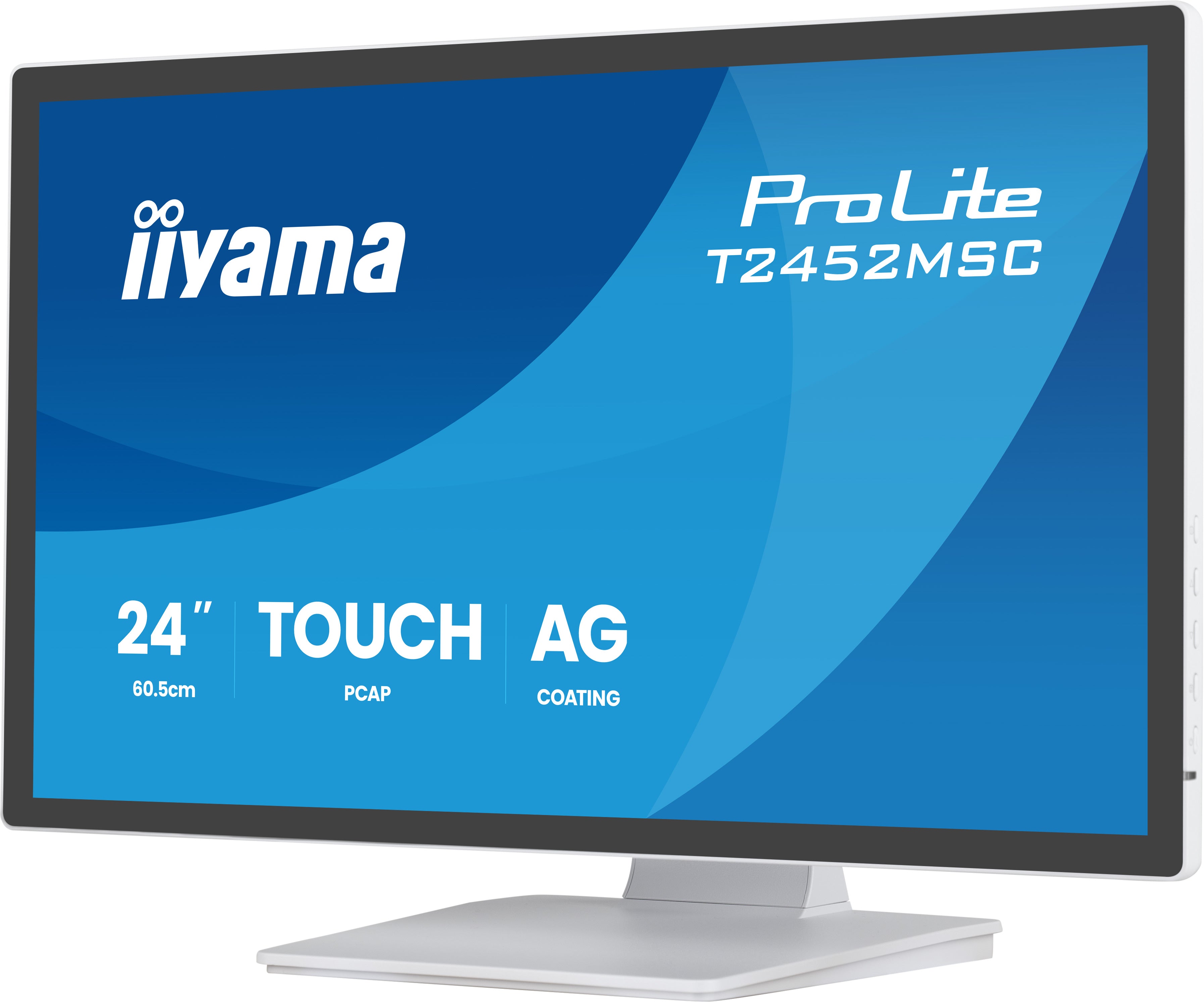 Iiyama 23.8-inch Touchscreen Monitor DeepContrast PCAP+, 10-point touch, IPS panel, 1920x1080 at 120 Hz, 5 ms, 420 cd/m2