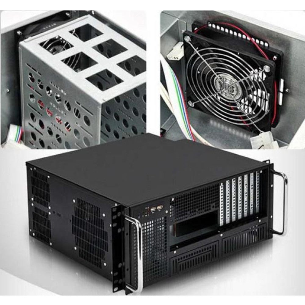 "Techly I-CASE MP-P4HX-BLK6 Boîtier serveur PC ATX Rack 19"" 4U"